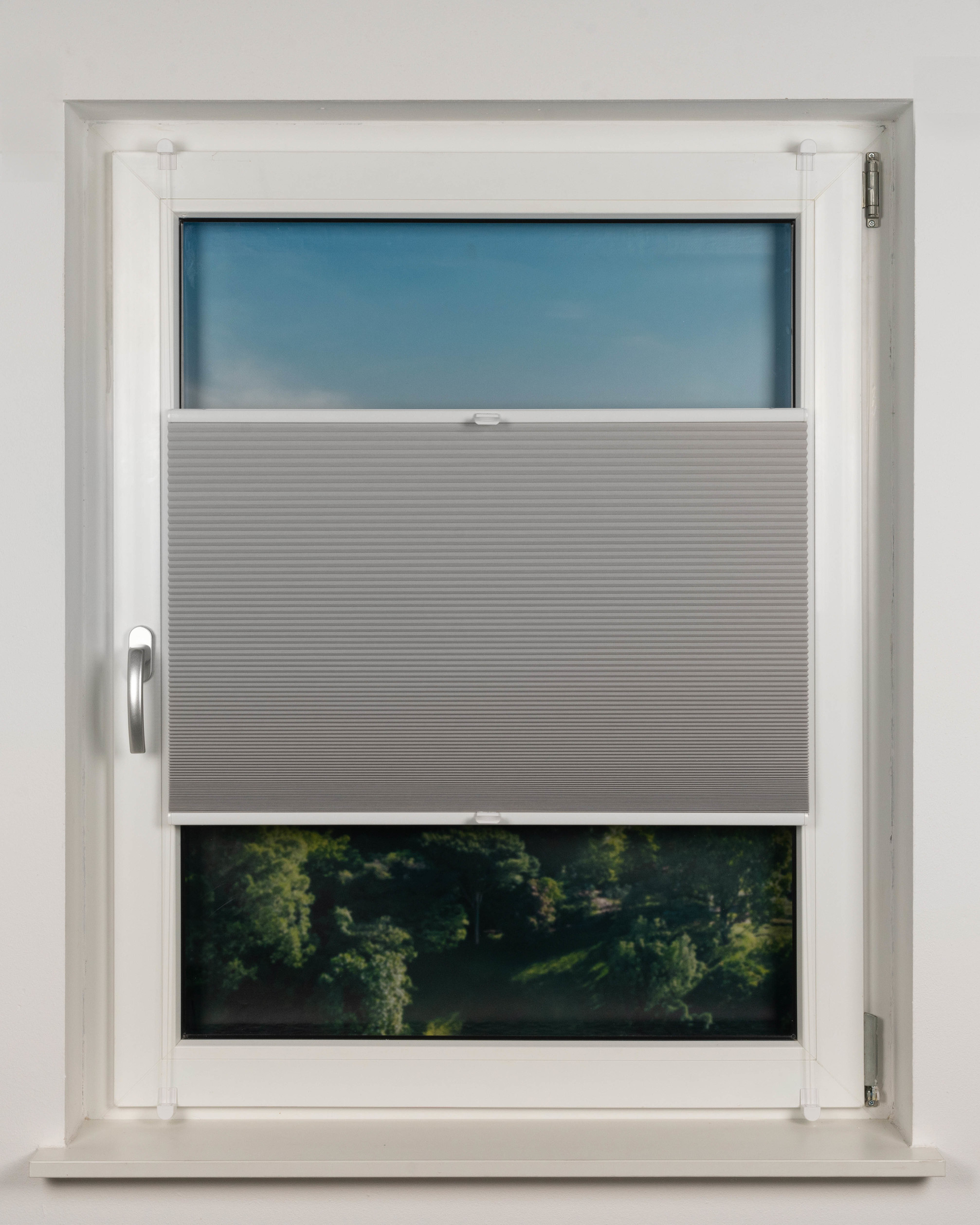 Wabenplissee auf Maß Thermo ohne Bohren verdunklung Farbe Hellgrau eBay